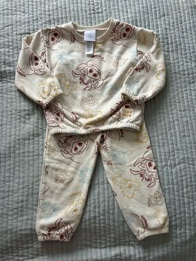 Disney Cream Lion King Character Sweat Suit Set